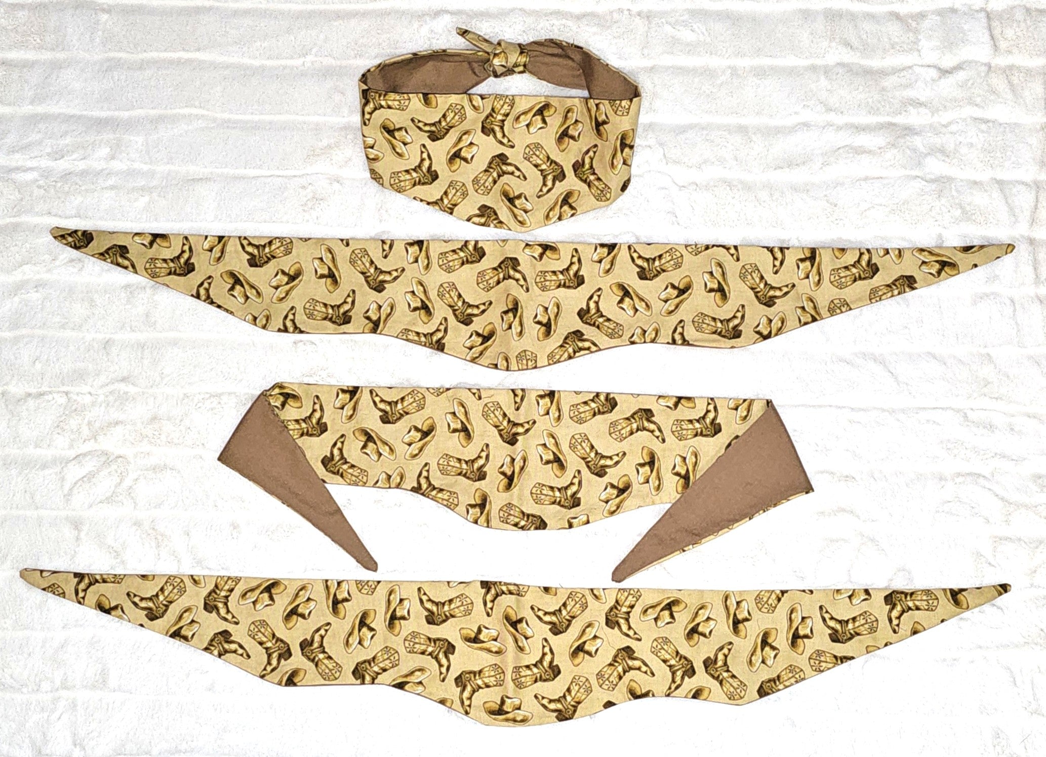 Boots and Hats Rounded Bandanas