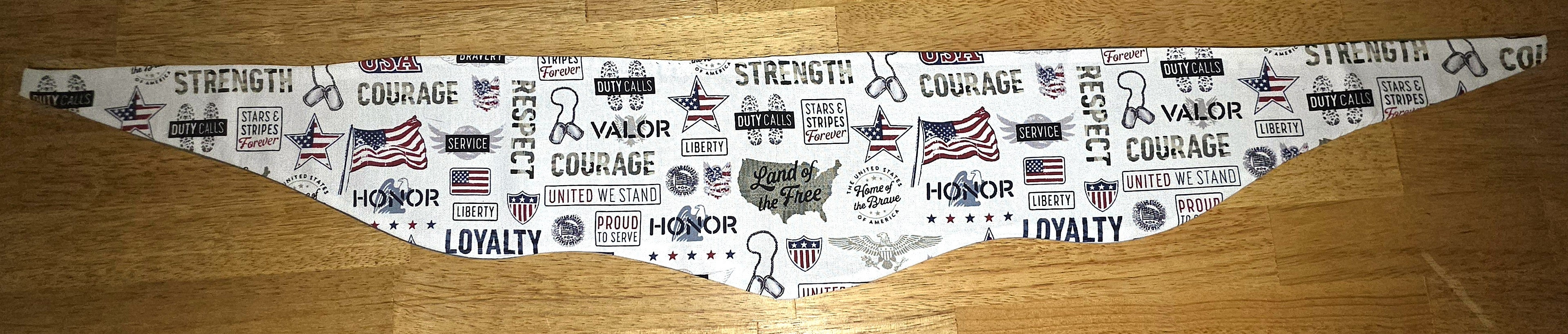 Courage Honor Valor Rounded Bandana