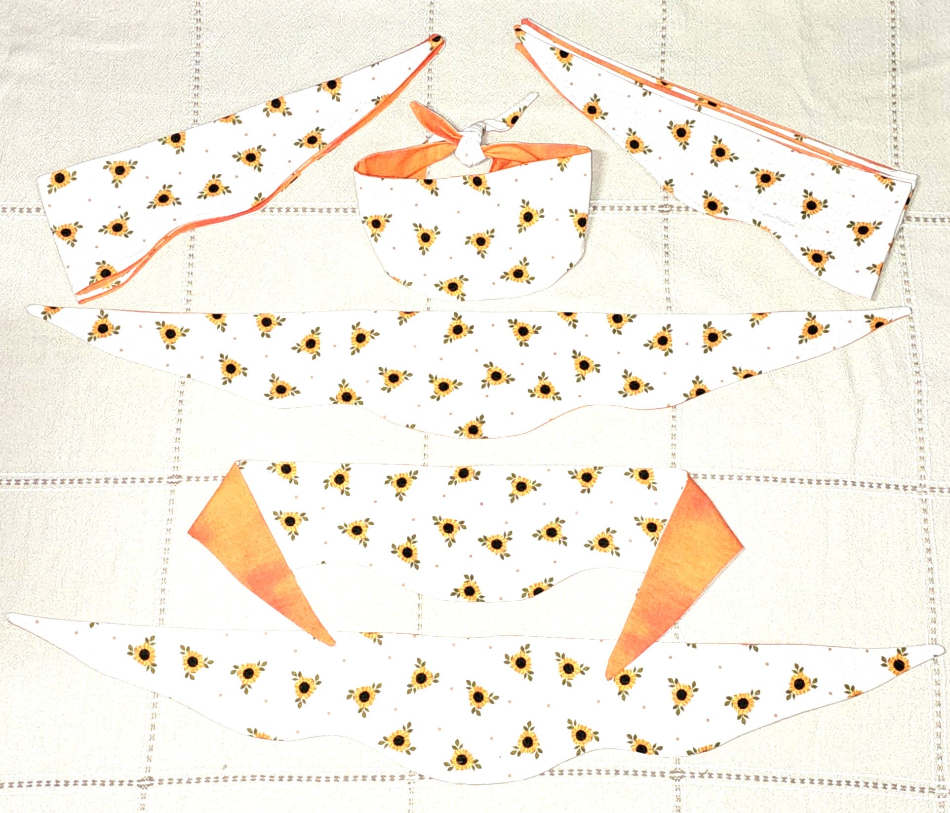 Sunflower Rounded Bandanas