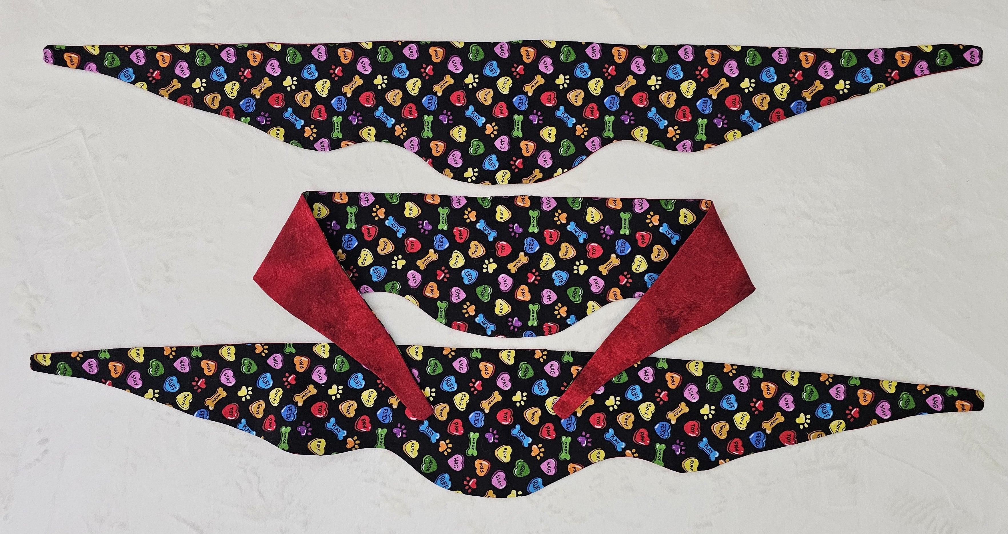 Hearts 'n Bones Rounded Bandanas