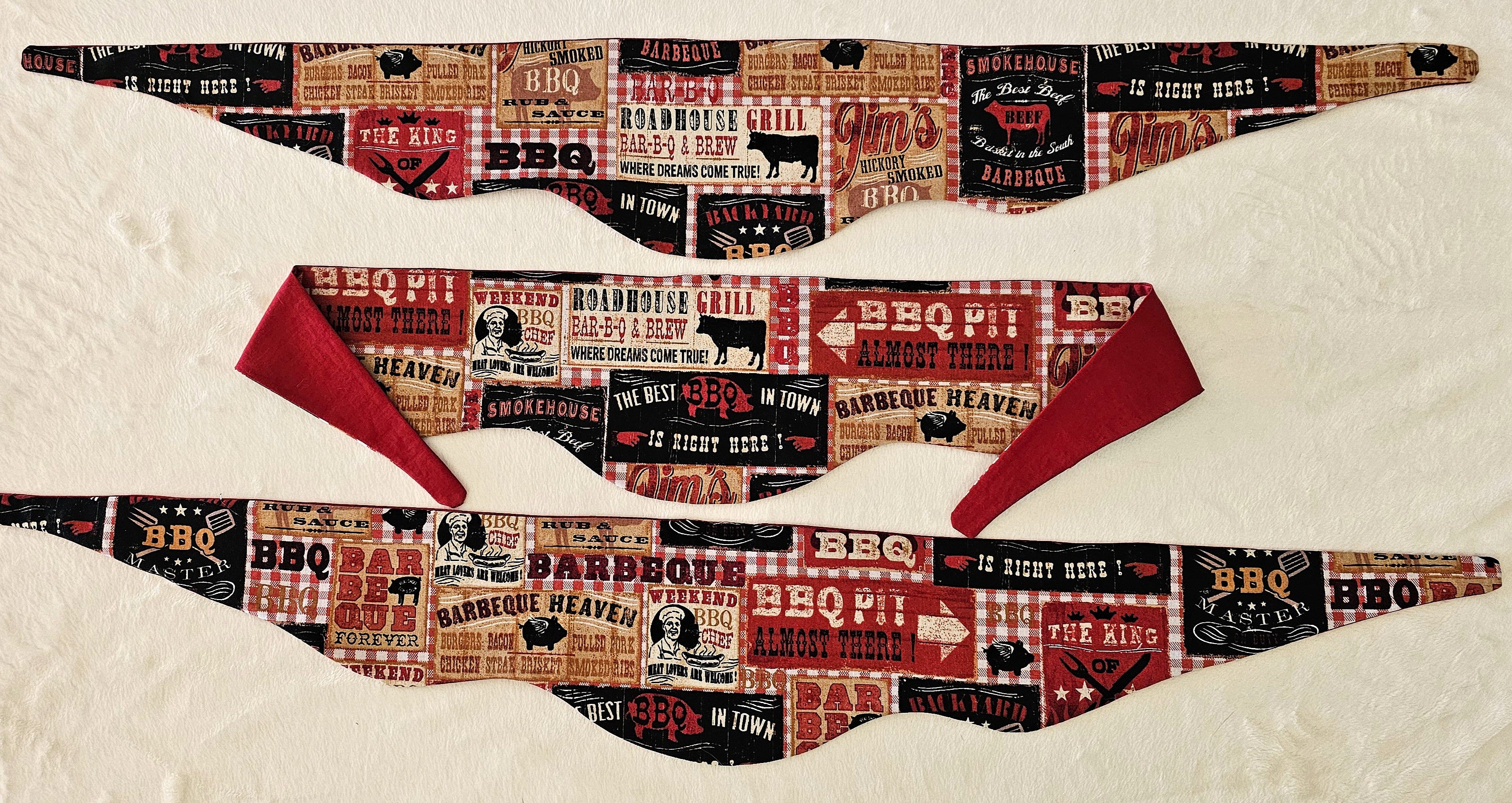 It's Time for a BBQ!  Rounded bandanas