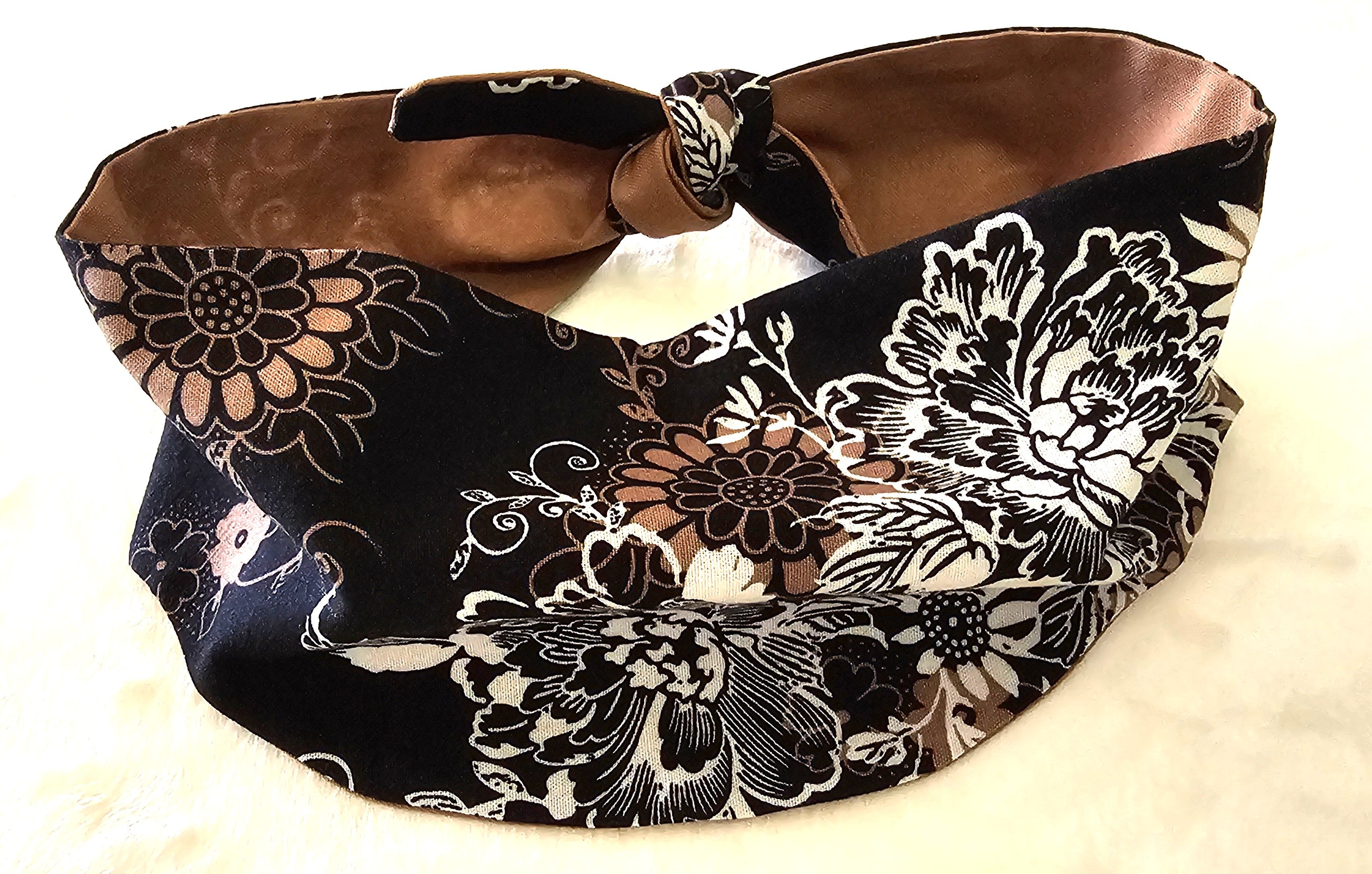 Whiskey Bloom Floral Rounded Bandana