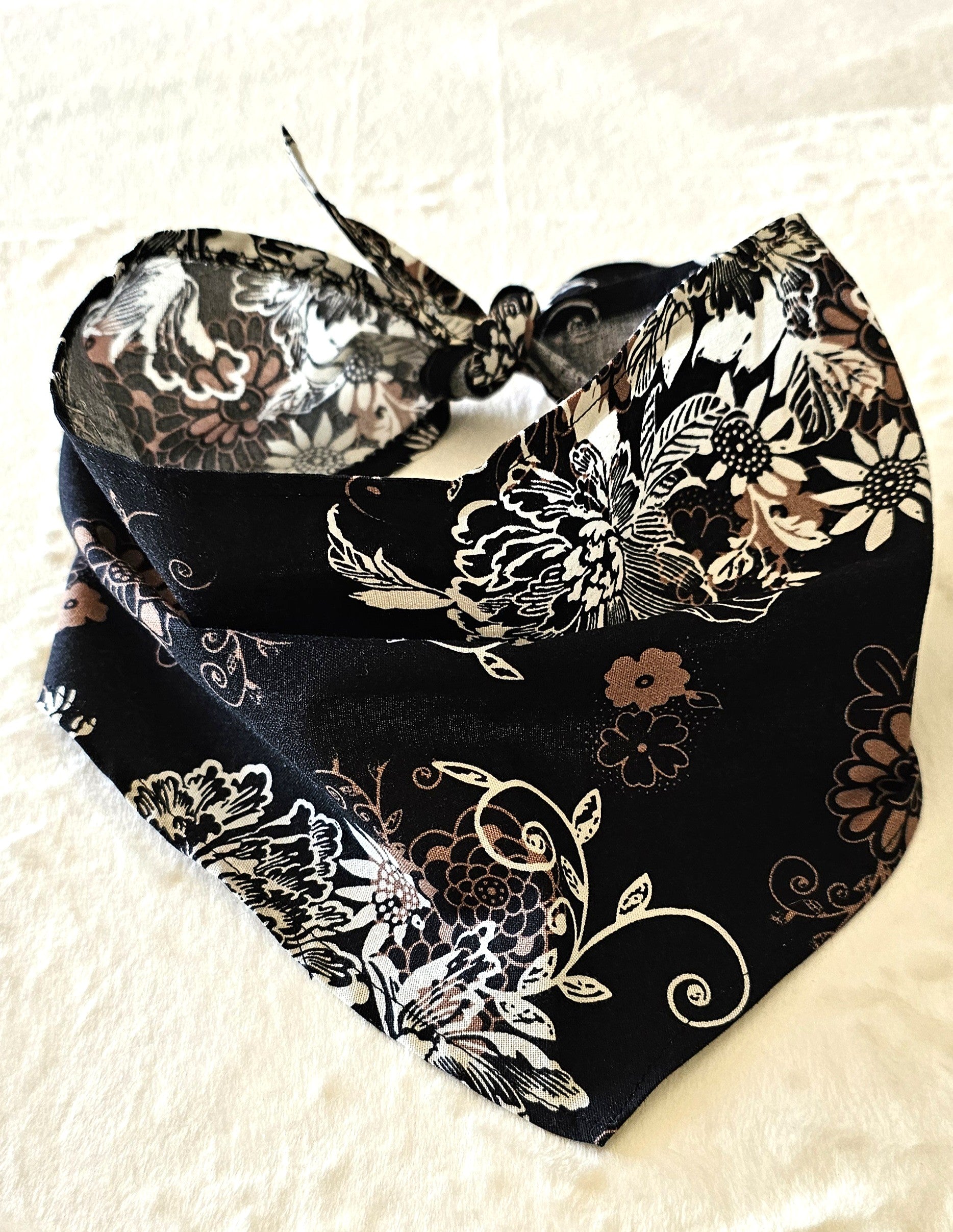 Whiskey Bloom Floral Short Bandana